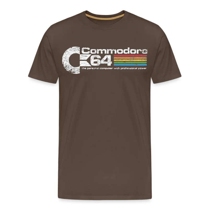 Fashion Herren Gaming Top Commodore T-Shirt Retro Streetwear 100 % Baumwolle