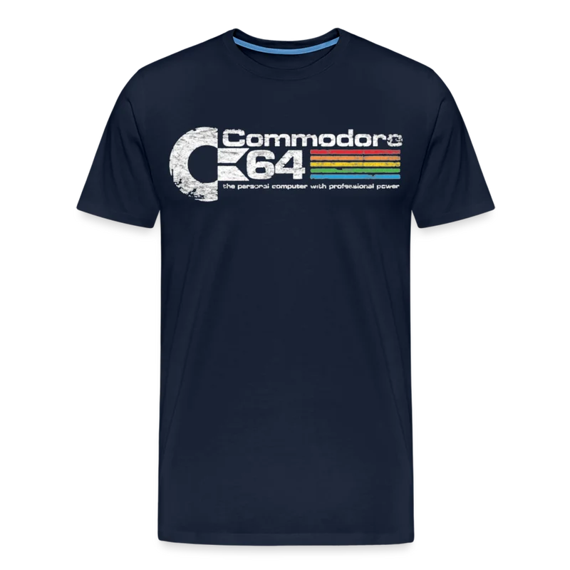Fashion Herren Gaming Top Commodore T-Shirt Retro Streetwear 100 % Baumwolle