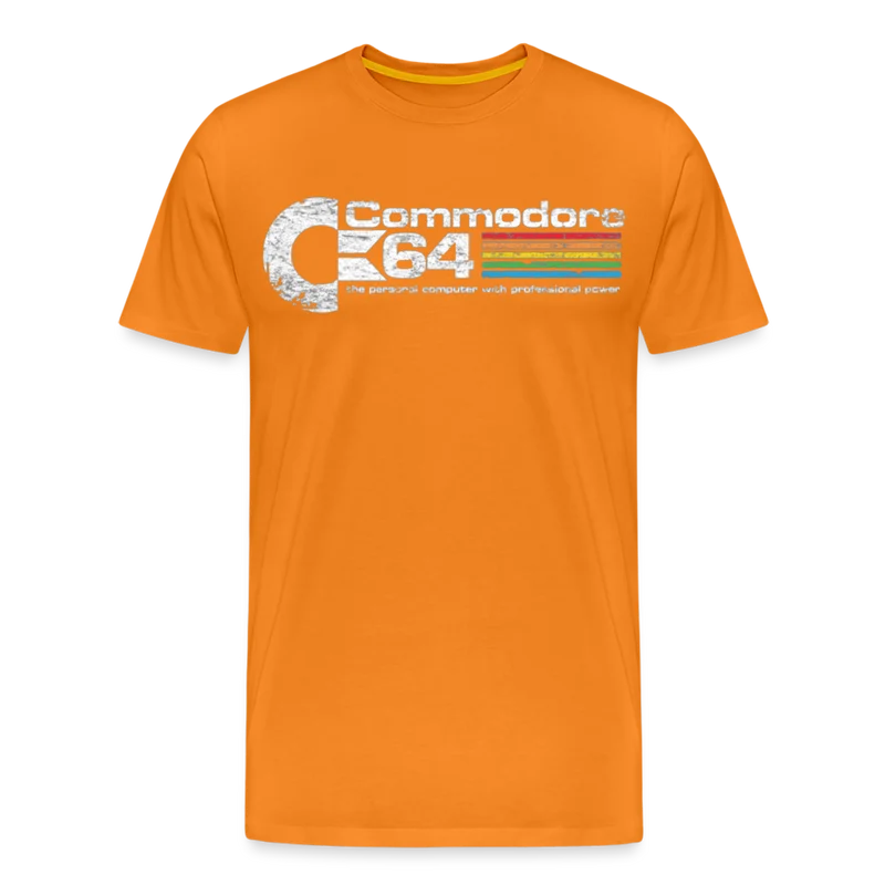 Fashion Herren Gaming Top Commodore T-Shirt Retro Streetwear 100 % Baumwolle
