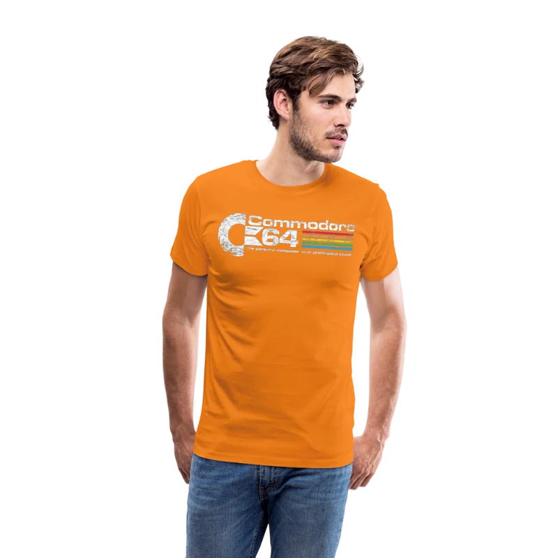 Fashion Herren Gaming Top Commodore T-Shirt Retro Streetwear 100 % Baumwolle