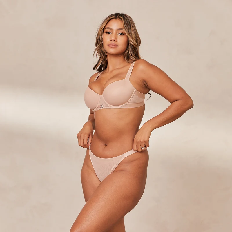 Smooth Mesh T-shirt BH - Taupe