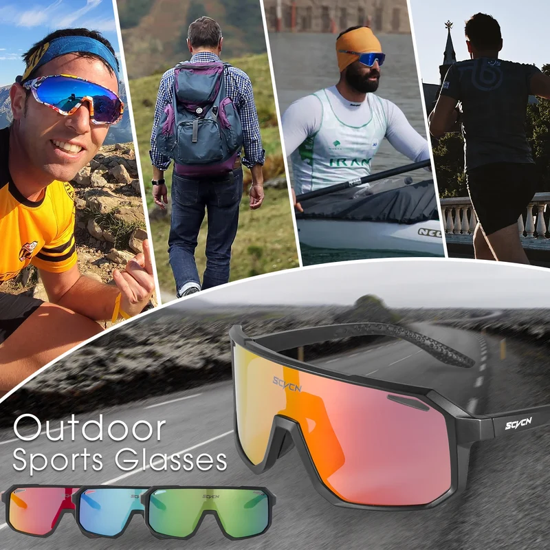 Fahrradbrille Sonnenbrille polarisierte Brille Multi Color Spiegelbrille UV400