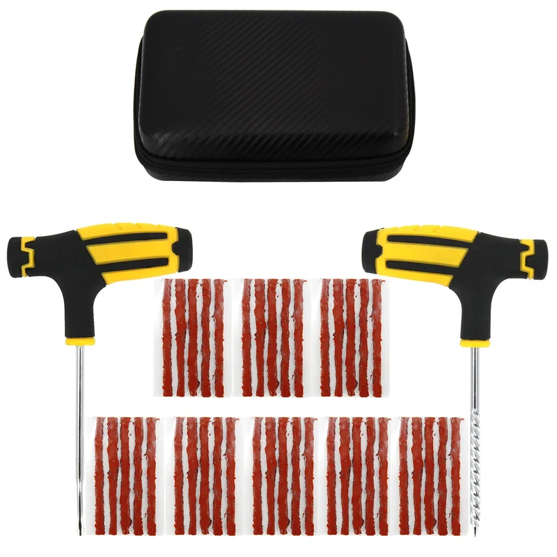 Auto Reifenreparatur Set PKW Pannenset 50Tlg Flickzeug + Zange Reparatur-Set
