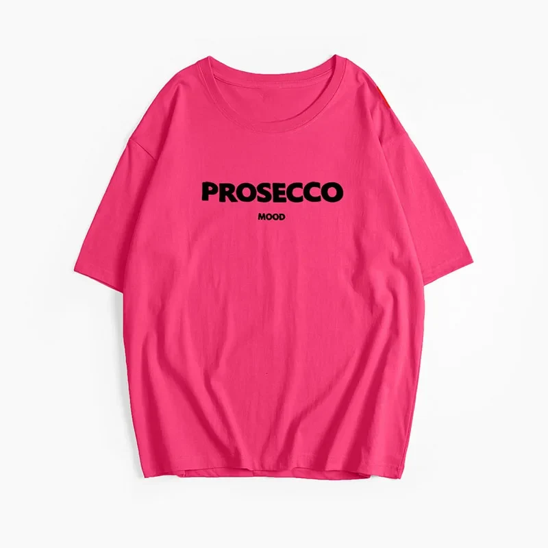 Damen Sommer Top Prosecco T-Shirt Rundausschnitt Hemd & Bluse Damentop Mädchen