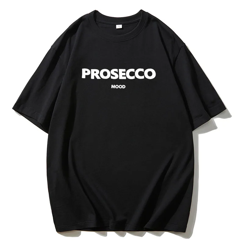 Damen Sommer Top Prosecco T-Shirt Rundausschnitt Hemd & Bluse Damentop Mädchen