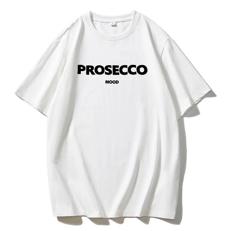 Damen Sommer Top Prosecco T-Shirt Rundausschnitt Hemd & Bluse Damentop Mädchen