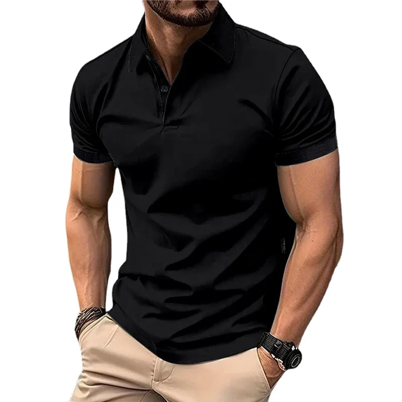 Herren Fashion Poloshirt POLO Shirt T-Shirt Kurzarm Zipper Hemd Polohemd NEU