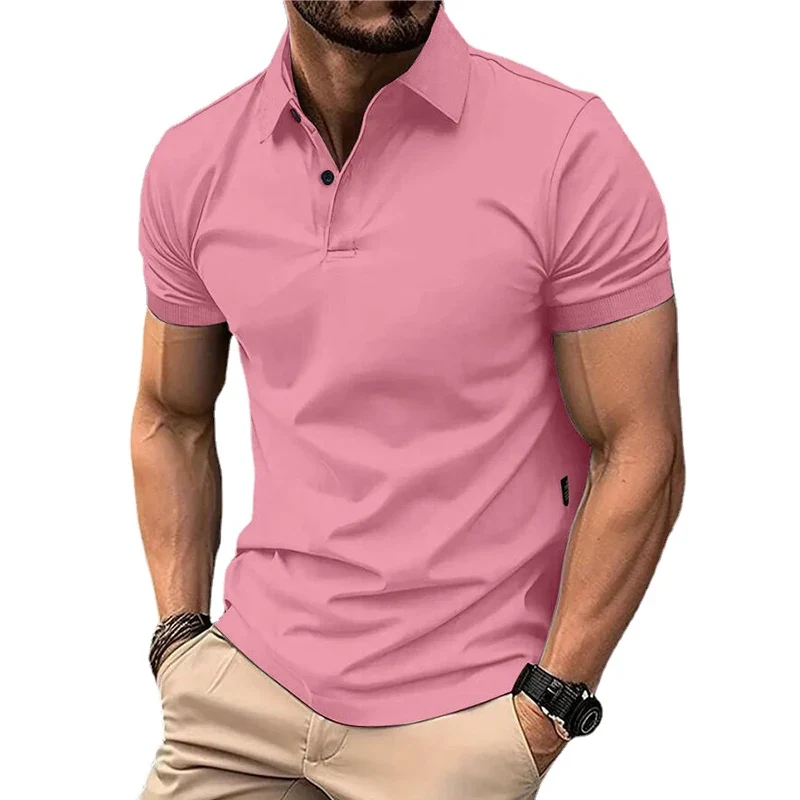 Herren Fashion Poloshirt POLO Shirt T-Shirt Kurzarm Zipper Hemd Polohemd NEU