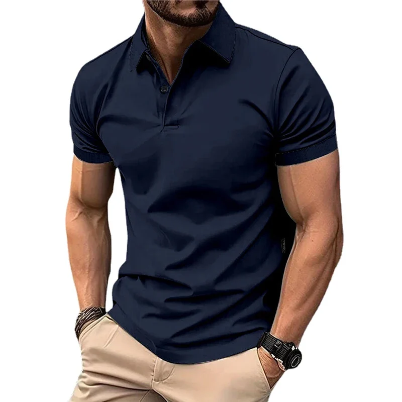 Herren Fashion Poloshirt POLO Shirt T-Shirt Kurzarm Zipper Hemd Polohemd NEU