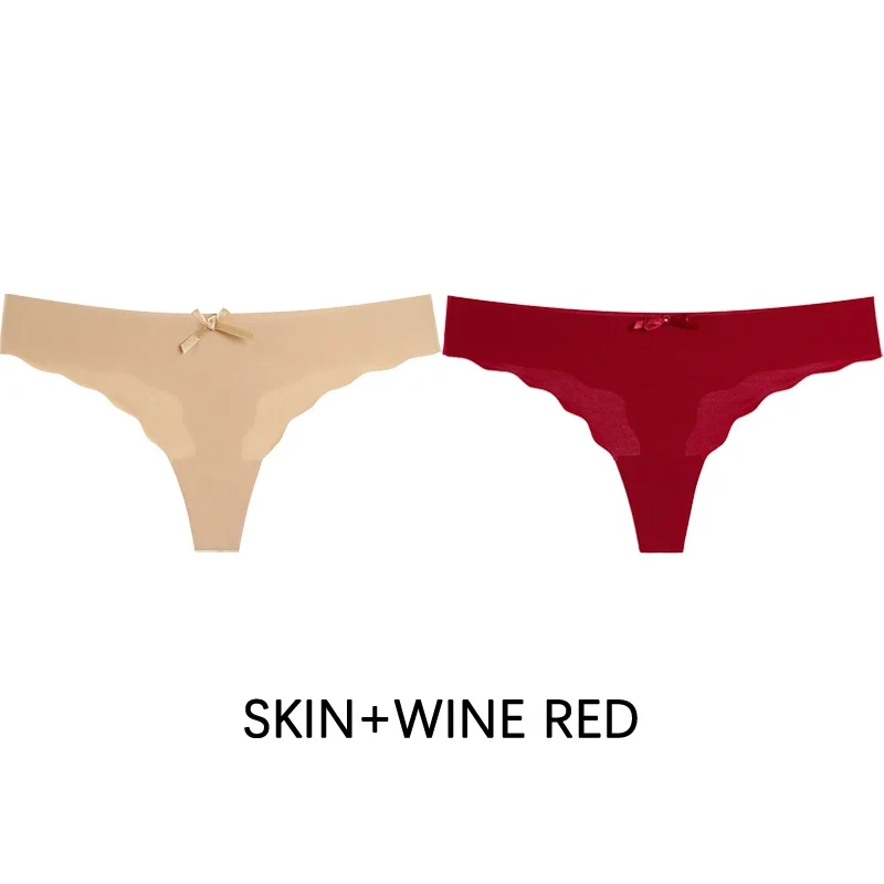 2Stk Frauen Tanga String Höschen Sexy Schlüpfer Slip Dessous Unterwäsche Panties