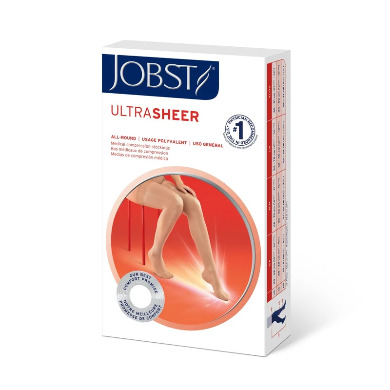 JOBST® UltraSheer Women's Thigh High 15-20 mmHg w/ Silicone Dot Top Band