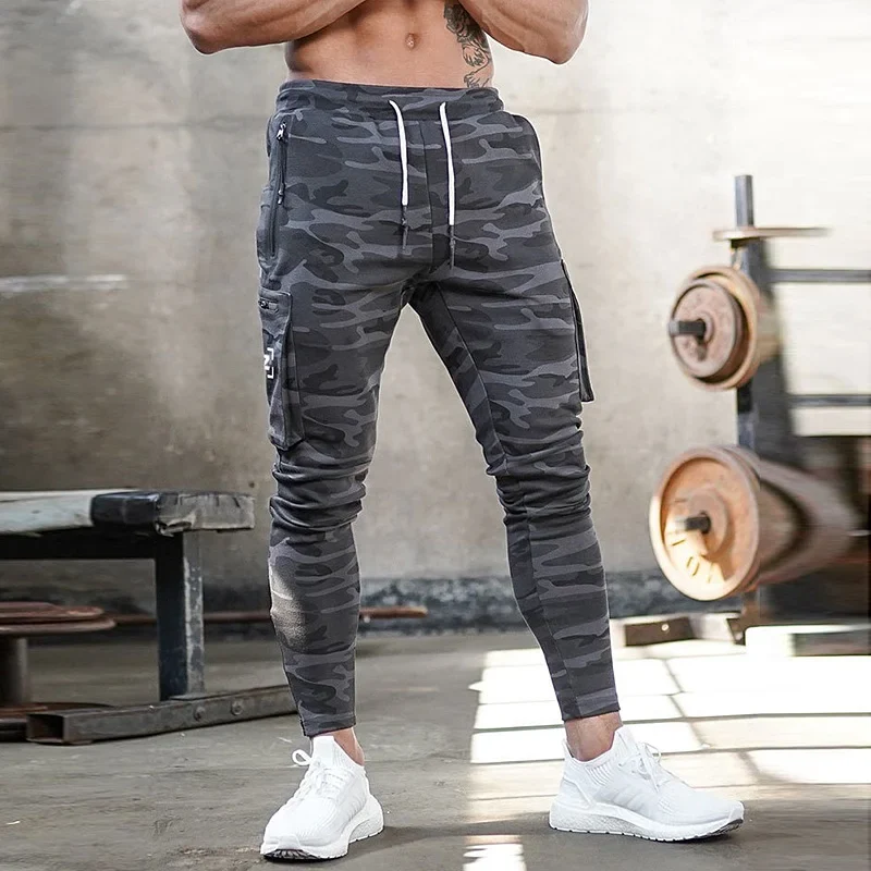 Herren Sporthose Jogger Jogginghose Sweatpants Trainingshose Cargo Hose mit Zip