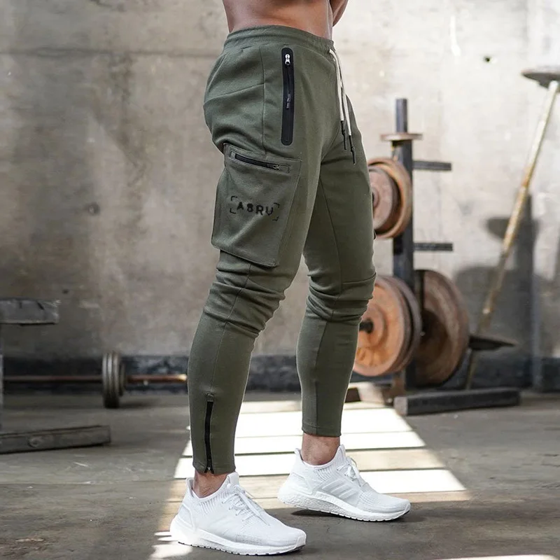 Herren Sporthose Jogger Jogginghose Sweatpants Trainingshose Cargo Hose mit Zip