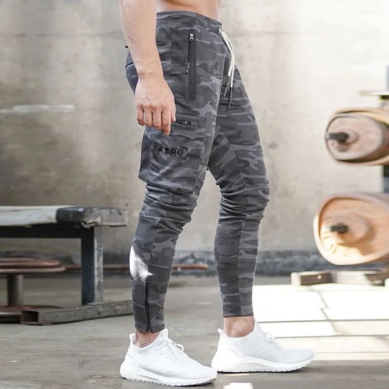Herren Sporthose Jogger Jogginghose Sweatpants Trainingshose Cargo Hose mit Zip