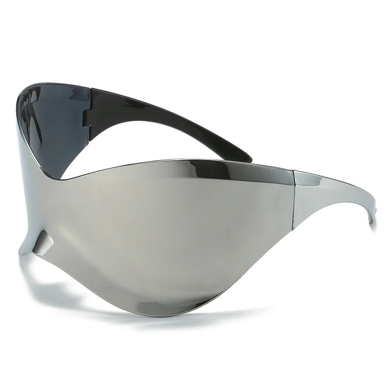 Designer Verspiegelte Sonnenbrille Damen Brille Große Gläser Pilotenbrille UV400