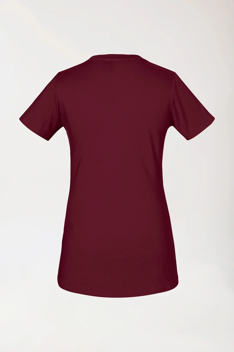 CORE Shirt Damen - Rundhals bordeaux