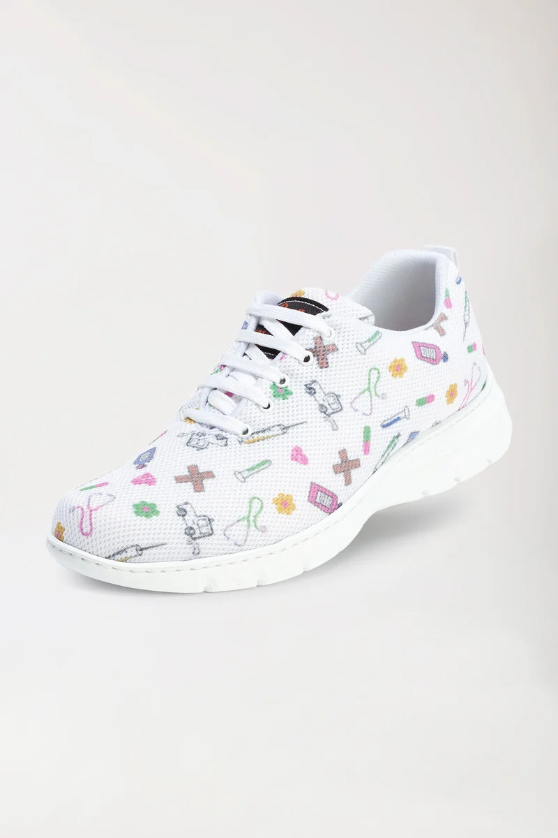 Unisex Berufsschuh weiß/bunt