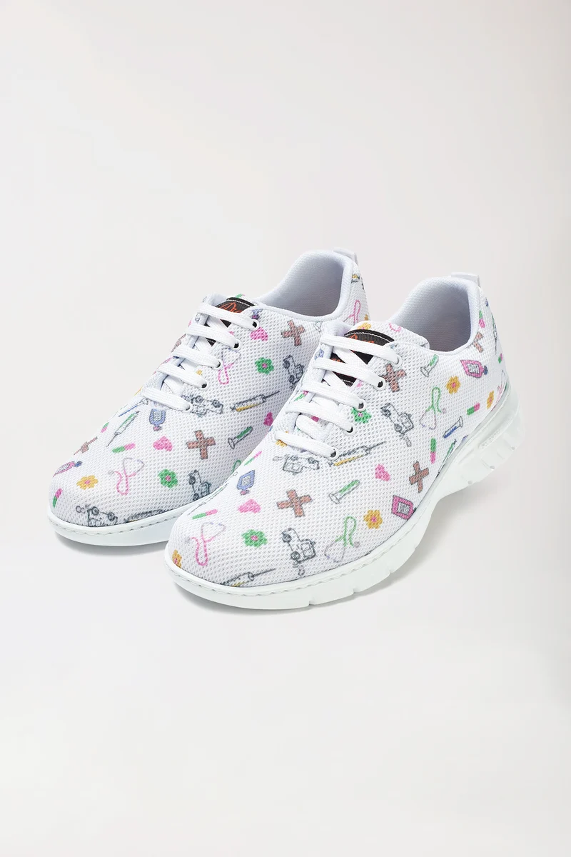 Unisex Berufsschuh weiß/bunt