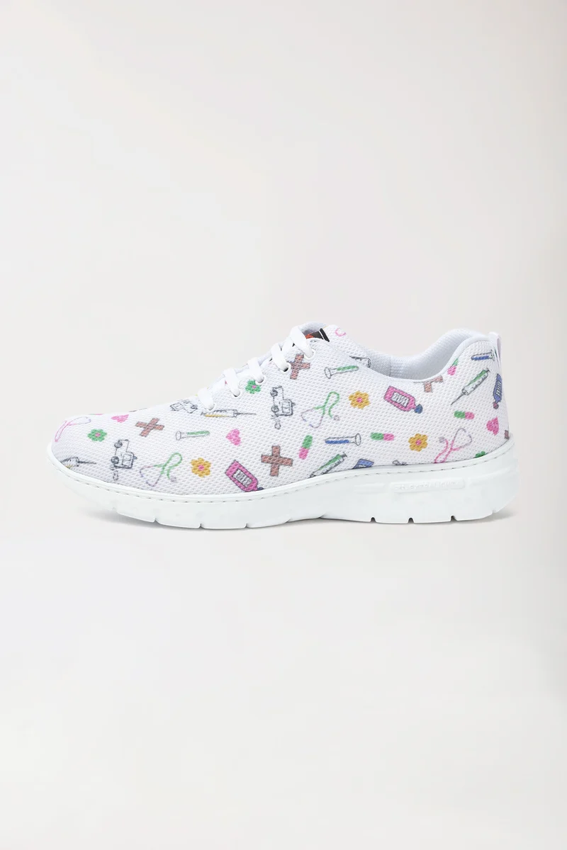 Unisex Berufsschuh weiß/bunt