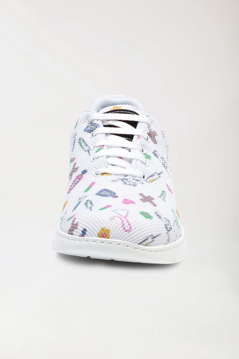 Unisex Berufsschuh weiß/bunt
