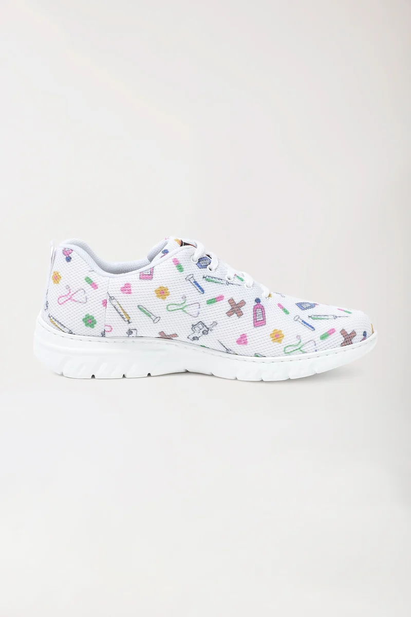 Unisex Berufsschuh weiß/bunt