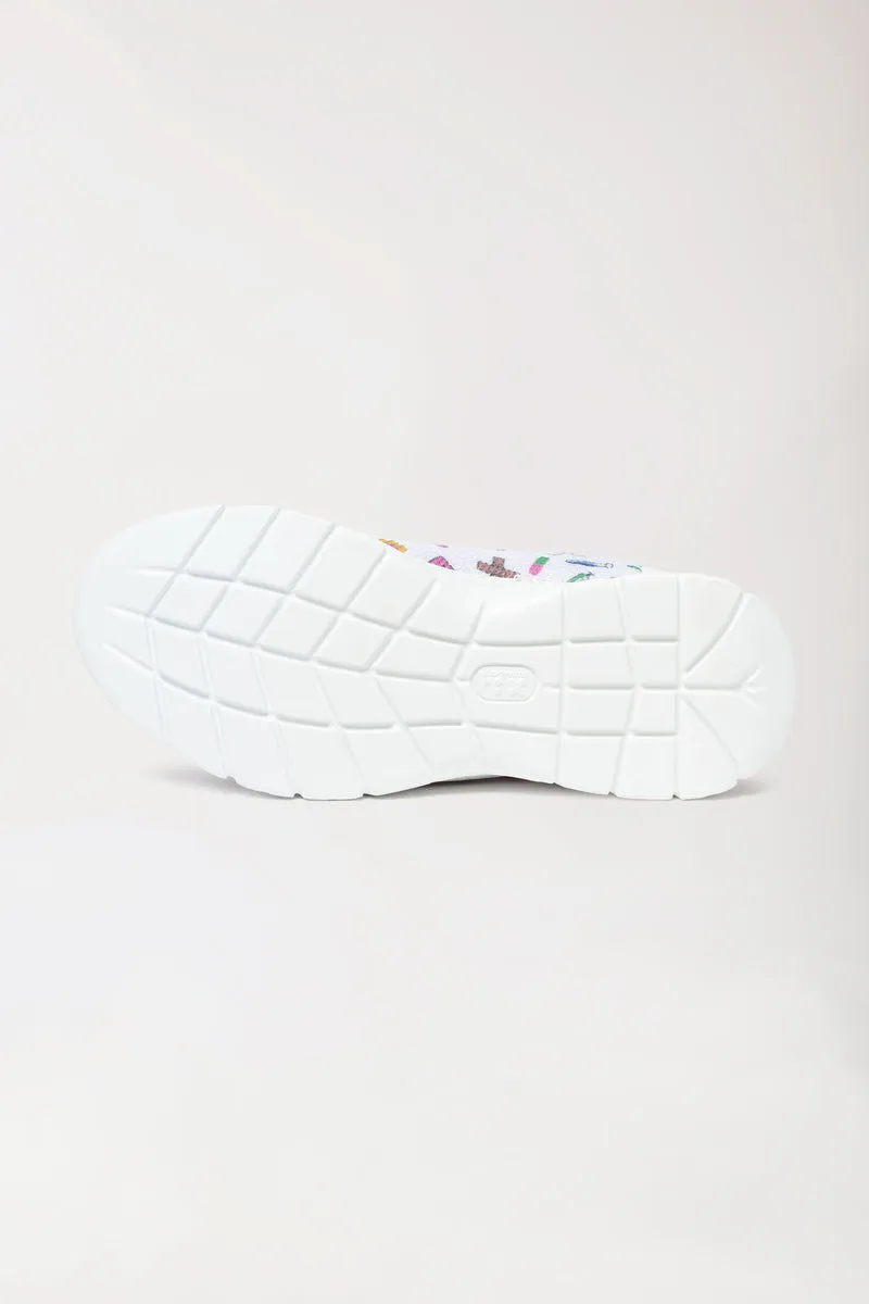 Unisex Berufsschuh weiß/bunt