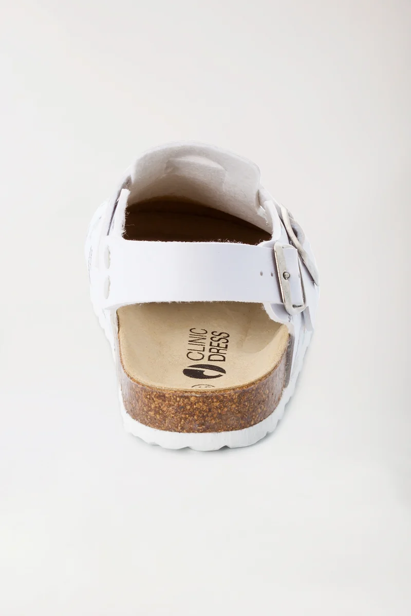 Unisex Clog weiß/gelb/schwarz