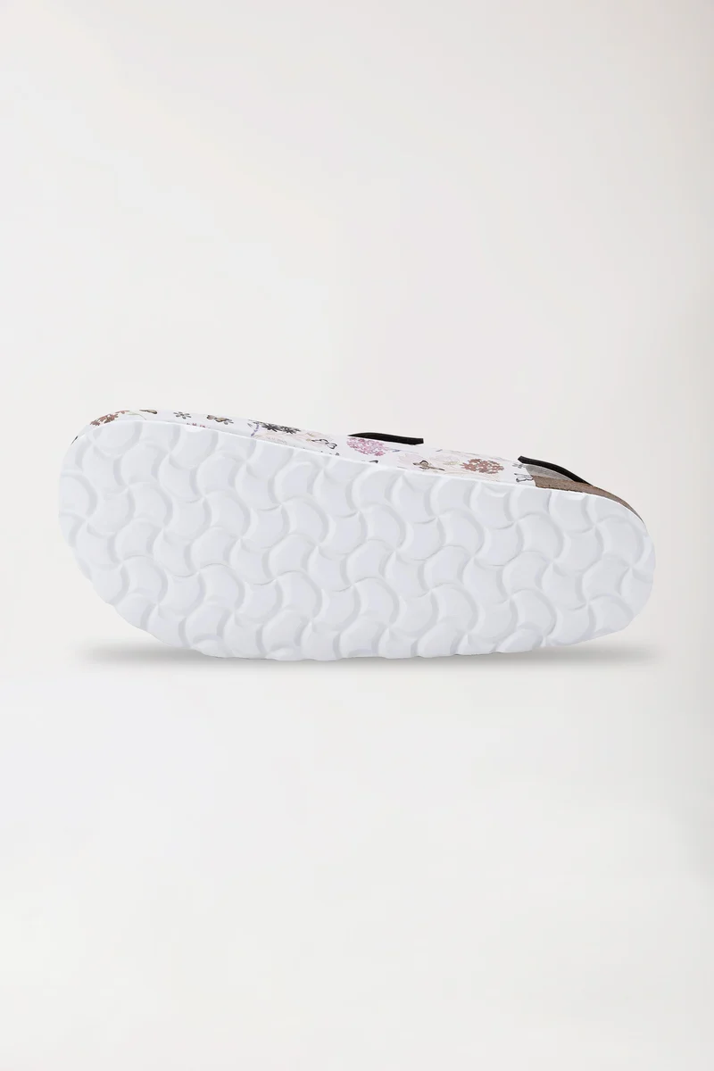 Damen Clog weiß/kupfer/rose