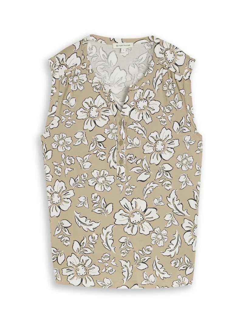 Henley Top mit Muster