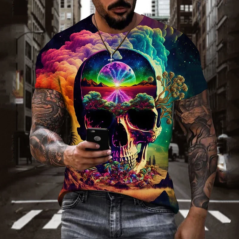 Fashion Sommer T-Shirt Herren Vintage Shirt Rundhals Unisex Streetwear Tank Top