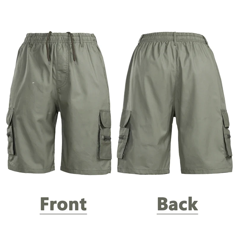 Herren knielange Shorts Bermuda Cargo Pants Vintage Casual Capri Kurze Hose