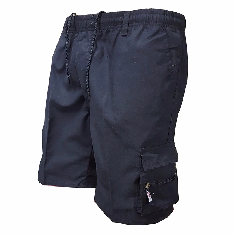 Herren knielange Shorts Bermuda Cargo Pants Vintage Casual Capri Kurze Hose