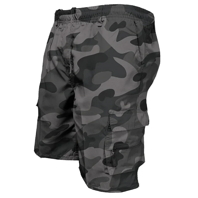 Herren knielange Shorts Bermuda Cargo Pants Vintage Casual Capri Kurze Hose