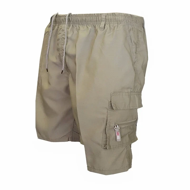 Herren knielange Shorts Bermuda Cargo Pants Vintage Casual Capri Kurze Hose