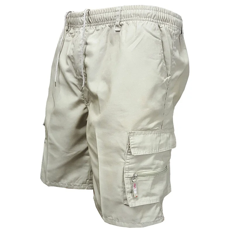 Herren knielange Shorts Bermuda Cargo Pants Vintage Casual Capri Kurze Hose