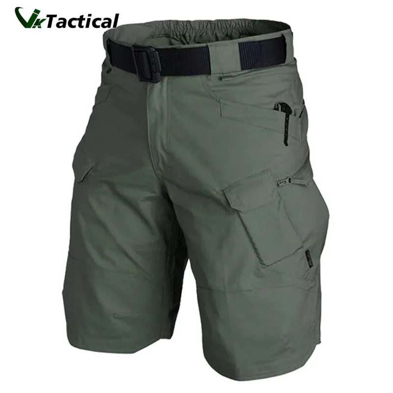Herren knielange Shorts Bermuda Cargo Pants Vintage Casual Capri Kurze Hose
