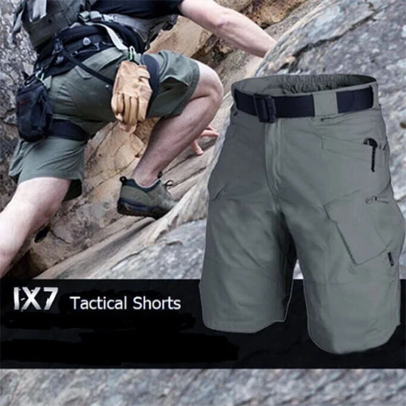Herren knielange Shorts Bermuda Cargo Pants Vintage Casual Capri Kurze Hose