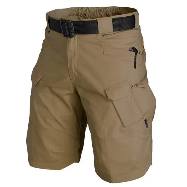 Herren knielange Shorts Bermuda Cargo Pants Vintage Casual Capri Kurze Hose