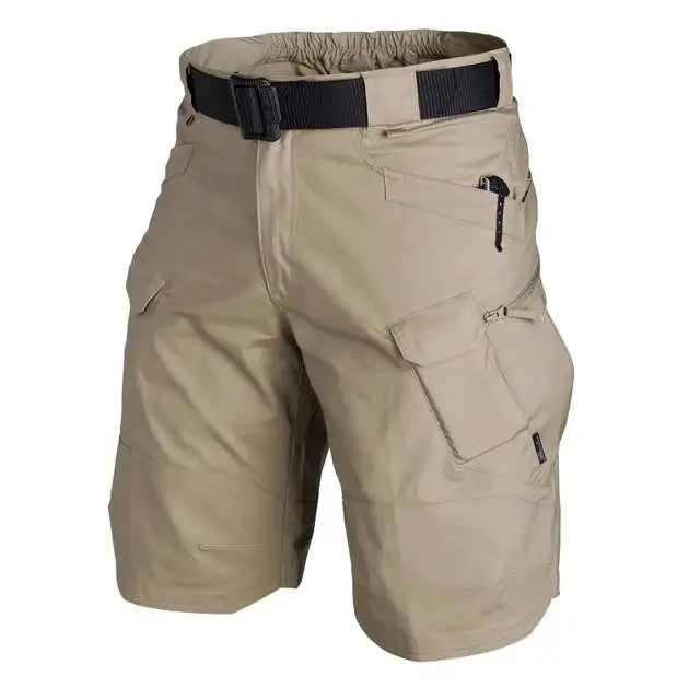 Herren knielange Shorts Bermuda Cargo Pants Vintage Casual Capri Kurze Hose