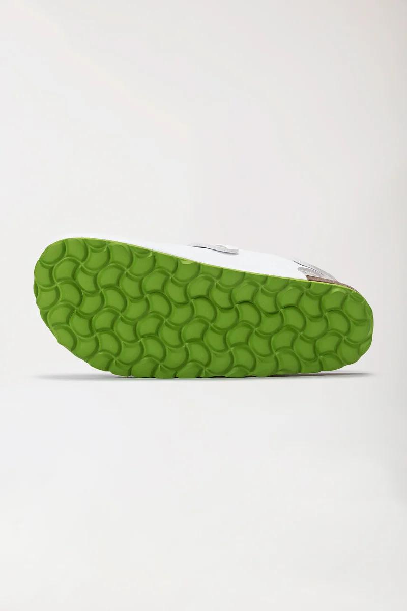 Damen Clog weiß/apfelgrün