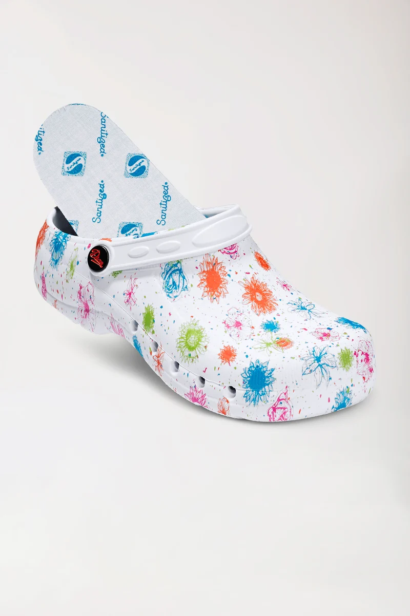 Unisex Berufsclog weiß/bunt