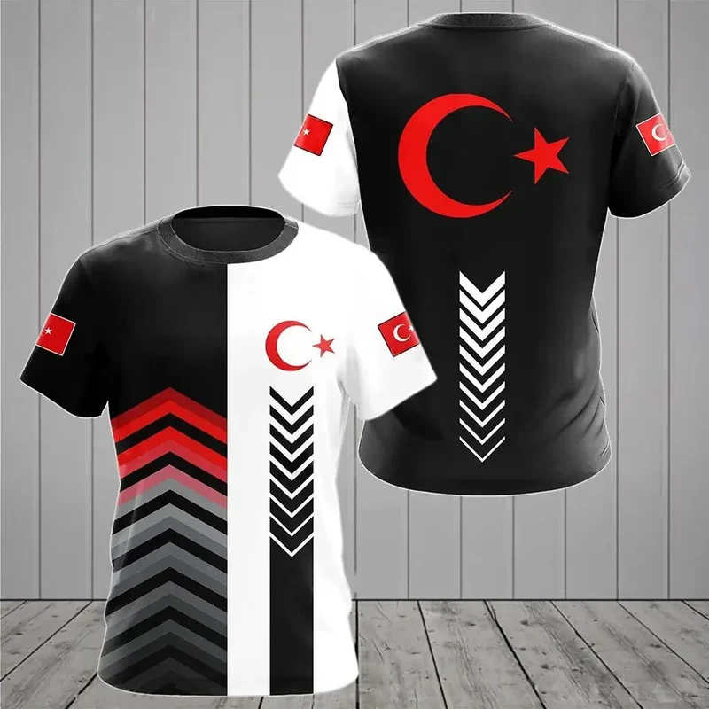 Herren Fashion Türkei Trikot T-Shirt Unisex Sommer Streetwear Fitness Shirt