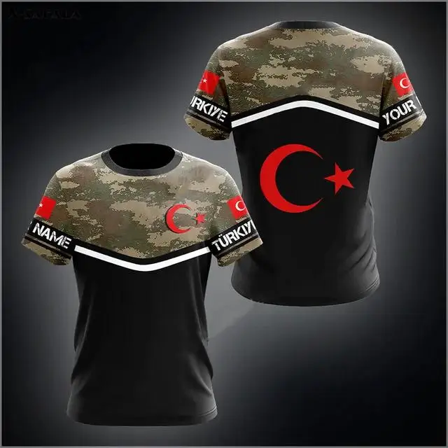 Herren Fashion Türkei Trikot T-Shirt Unisex Sommer Streetwear Fitness Shirt