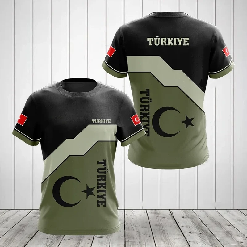 Herren Fashion Türkei Trikot T-Shirt Unisex Sommer Streetwear Fitness Shirt