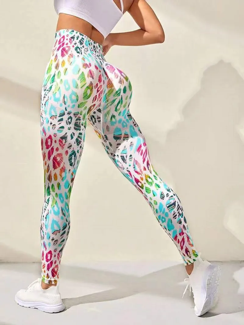 Yoga Leggings Push Up Damen Sport Hose Fitness Gym Stretch Leggins Jogginghose