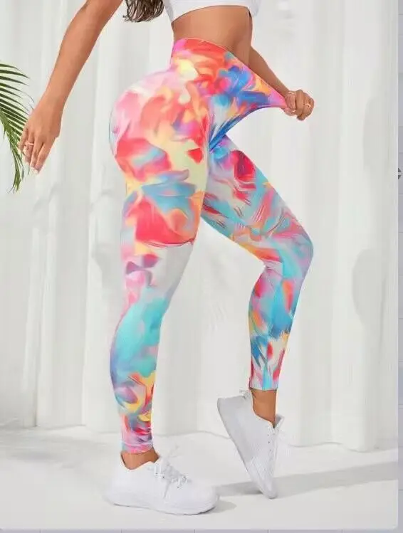 Yoga Leggings Push Up Damen Sport Hose Fitness Gym Stretch Leggins Jogginghose