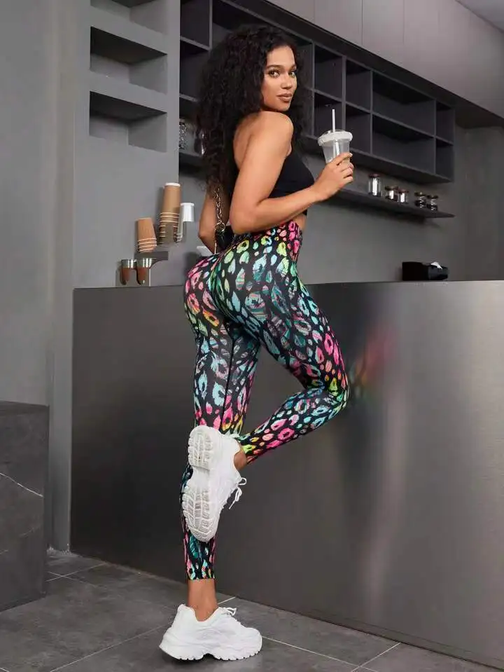 Yoga Leggings Push Up Damen Sport Hose Fitness Gym Stretch Leggins Jogginghose