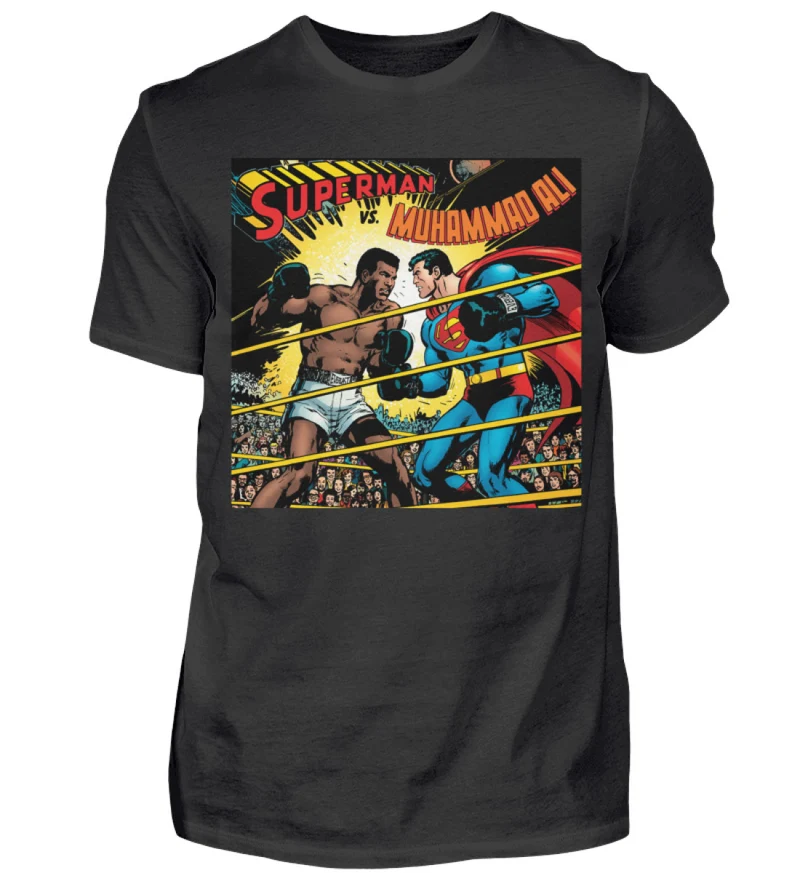 Fashion Herren Superman Mohammad Ali 3D T-Shirt Nerd Unisex Streetwear - Herren Shirt