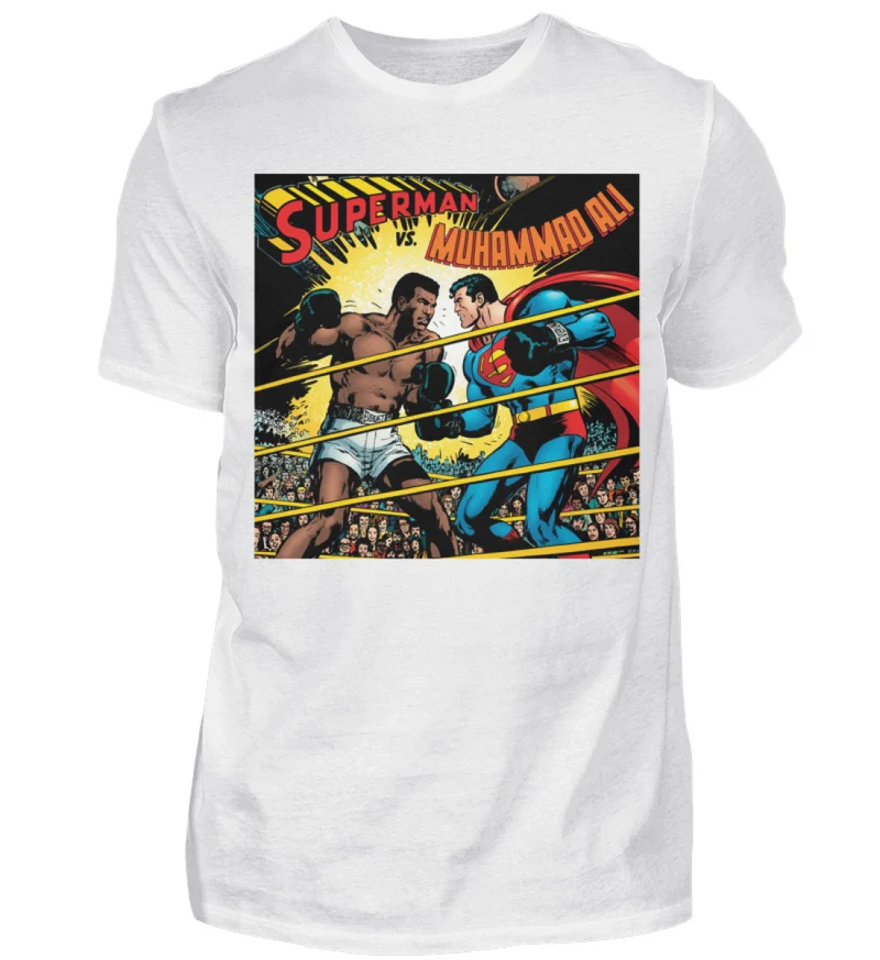 Fashion Herren Superman Mohammad Ali 3D T-Shirt Nerd Unisex Streetwear - Herren Shirt