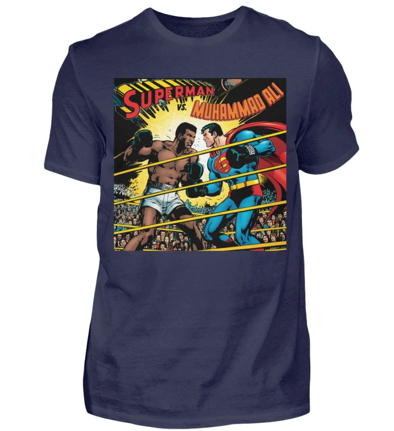 Fashion Herren Superman Mohammad Ali 3D T-Shirt Nerd Unisex Streetwear - Herren Shirt